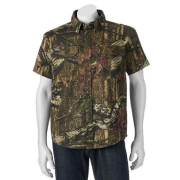 Men's Tallwoods Classic-fit High-definition Camo Button-down Shirt, Size: Xl, Blue