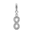 Blue La Rue Crystal Silver-plated Infinity Charm, Women's, White