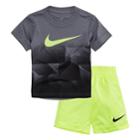 Boys 4-7 Nike Geometric Graphic Tee & Shorts Set, Size: 6, Lt Yellow