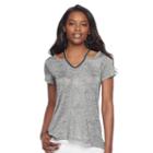 Women's Juicy Couture Embellished Cutout Tee, Size: Xs, Grey