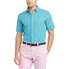 Big & Tall Chaps Classic-fit Checked Stretch Poplin Button-down Shirt, Men's, Size: 3xl Tall, Blue