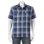 Men's Croft & Barrow&reg; Classic-fit Plaid Outdoor Performance Button-down Shirt, Size: Xxl, Blue (navy)