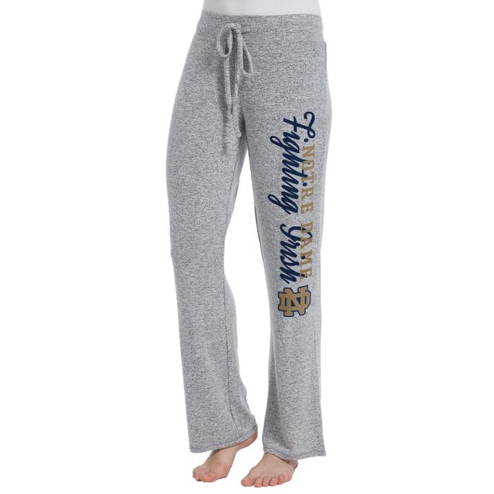 Women's Concepts Sport Notre Dame Fighting Irish Reprise Lounge Pants, Size: Large, Grey