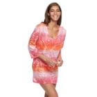 Women's Portocruz Ombre Burnout Cover-up, Size: Large, Brt Pink