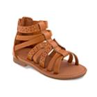 Laura Ashley Toddler Girls' Gladiator Sandals, Size: 7 T, Brown