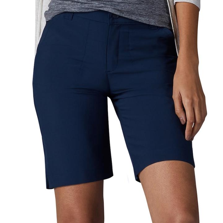 Women's Lee Rhodes Active Twill Bermuda Shorts, Size: 16 Avg/reg, Dark Blue