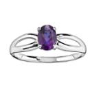 10k White Gold Amethyst Ring, Women's, Size: 9, Purple