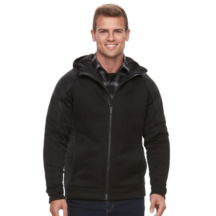 Men's Apt. 9&reg; Sherpa-lined Quilted Hooded Jacket, Size: Xl, Black