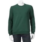 Men's Croft & Barrow&reg; Easy-care Fleece Crewneck Sweatshirt, Size: Small, Dark Green