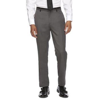 Men's Wd. Ny Slim-fit Tuxedo Flat-front Pants, Size: 29x32, Grey