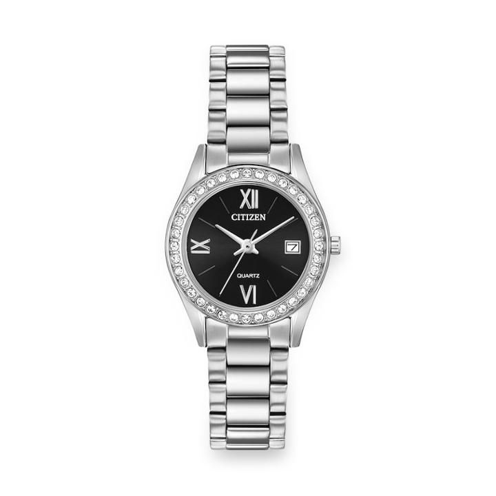 Citizen Women's Crystal Stainless Steel Watch - Eu2680-52f, Size: Small, Grey