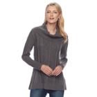 Women's Napa Valley Cable-knit Cowlneck Tunic, Size: Xl, Dark Brown