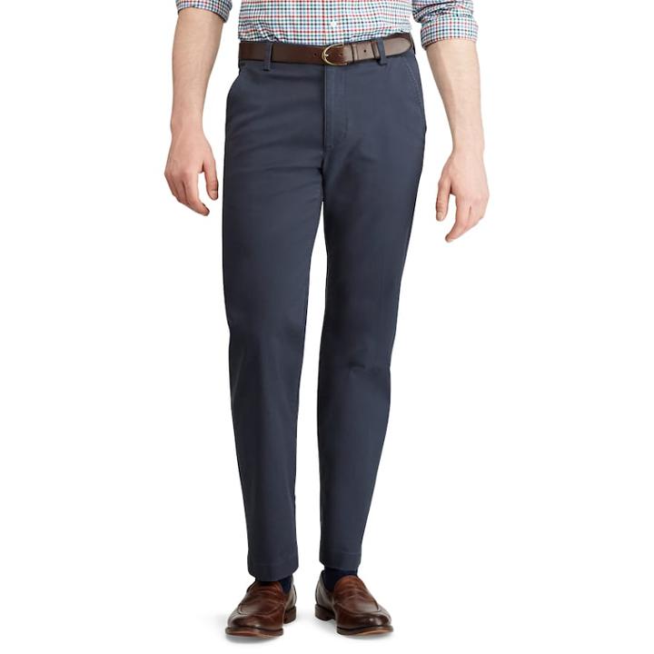 Men's Chaps Slim-fit Stretch Twill Flat-front Pants, Size: 36x34, Grey