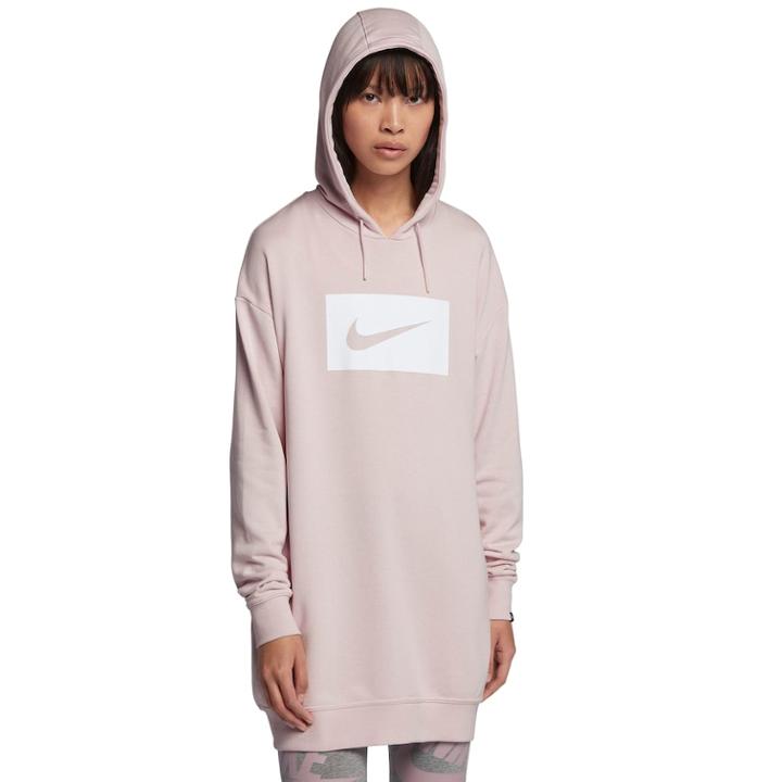 Women's Nike Sportswear Swoosh Print Long Hoodie, Size: Xs, Pink
