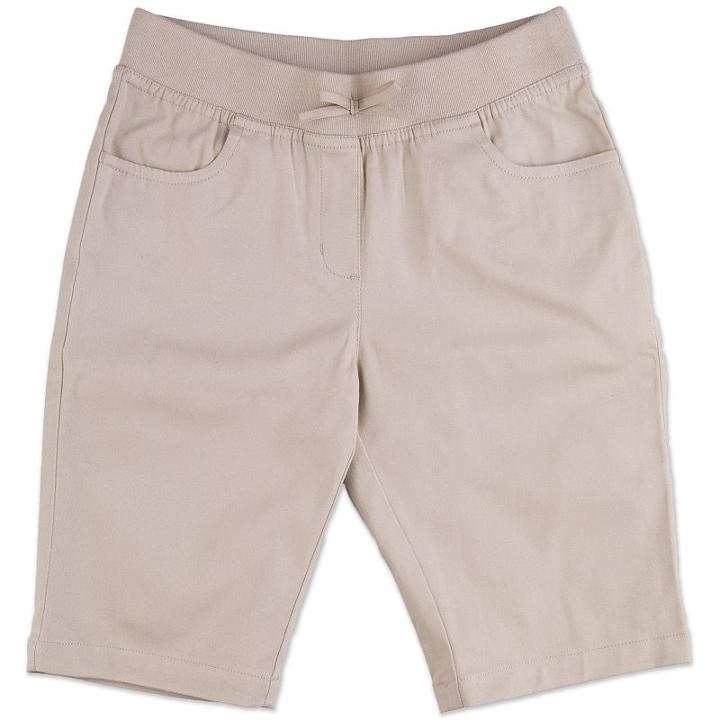Plus Size Girls 4-16 & Plus Chaps School Uniform Pull-on Bermuda Shorts, Girl's, Size: 14 1/2, Med Beige
