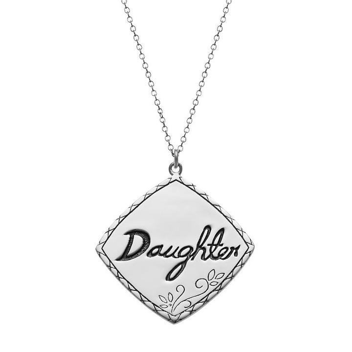 Sterling Silver Daughter Kite Pendant Necklace, Women's, Size: 18, Grey