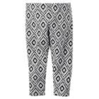 Girls 4-8 Carter's Geometric-print Capri Leggings, Girl's, Size: 6, Black