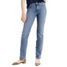 Women's Levi's&reg; Slimming Straight-leg Jeans, Size: 14/32 Avg, Med Blue