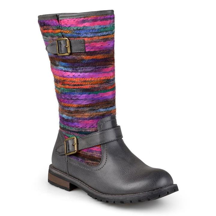 Journee Collection Bri Women's Boho Boots, Girl's, Size: 6.5, Grey