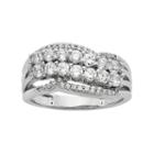 1 Carat T.w. Diamond Sterling Silver Cluster Ring, Women's, Size: 7, White