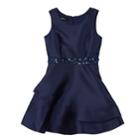 Girls 7-16 Iz Amy Byer Asymmetrical Sleeveless Fit & Flare Dress, Size: 14, Blue (navy)