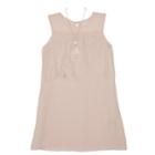 Girls 7-16 Iz Amy Byer Sleeveless Lace Popover Dress With Necklace, Size: 8, Light Pink