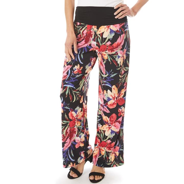 Women's Apt. 9&reg; Print Palazzo Pant, Size: Xl, Multi Floral