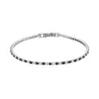 Duchess Of Dazzle Crystal Silver Tone Bracelet, Women's, Black