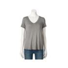 Women's Rock & Republic&reg; Back Cutout Tee, Size: Medium, Black