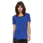 Women's Elle&trade; Asymmetrical Pleat Top, Size: Xs, Blue