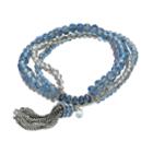 Simply Vera Wang Nickel Free Beaded Stretch Bracelet, Women's, Blue