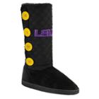 Women's Lsu Tigers Button Boots, Size: Large, Black