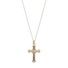 18k Gold Cross Pendant Necklace, Women's, Size: 18, Yellow