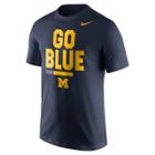 Men's Nike Michigan Wolverines Local Verbiage Tee, Size: Small, Blue (navy)