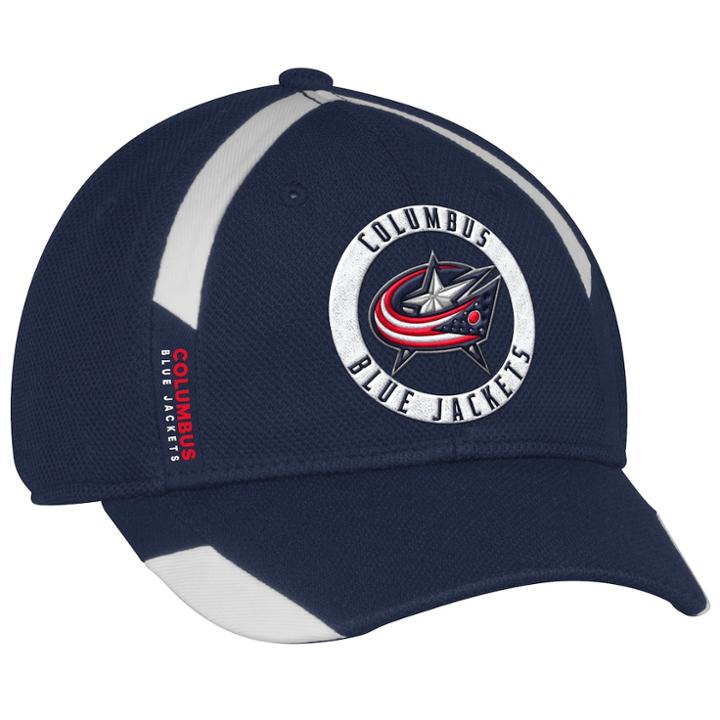 Adult Adidas Columbus Blue Jackets Practice Jersey Flex-fit Cap, Men's, Size: S/m (navy)