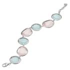 Sterling Silver Lab-created Blue & Pink Cat's-eye Bracelet, Women's, Size: 7.5, Multicolor
