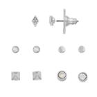 Lc Lauren Conrad Nickel Free Geometric Stud Earring Set, Women's, Silver
