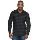 Men's Marc Anthony Slim-fit Soft Touch Flannel Button-down Shirt, Size: Large, Black