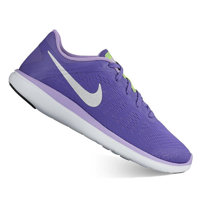 Nike Flex 2016 Rn Grade School Girls' Running Shoes, Girl's, Size: 5, Drk Purple