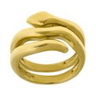 Gold Tone Stainless Steel Snake Ring, Women's, Size: 5, Yellow