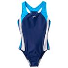 Girls 7-16 Speedo Infinity Splice Sport One-piece Swimsuit, Girl's, Size: 16, Blue (navy)