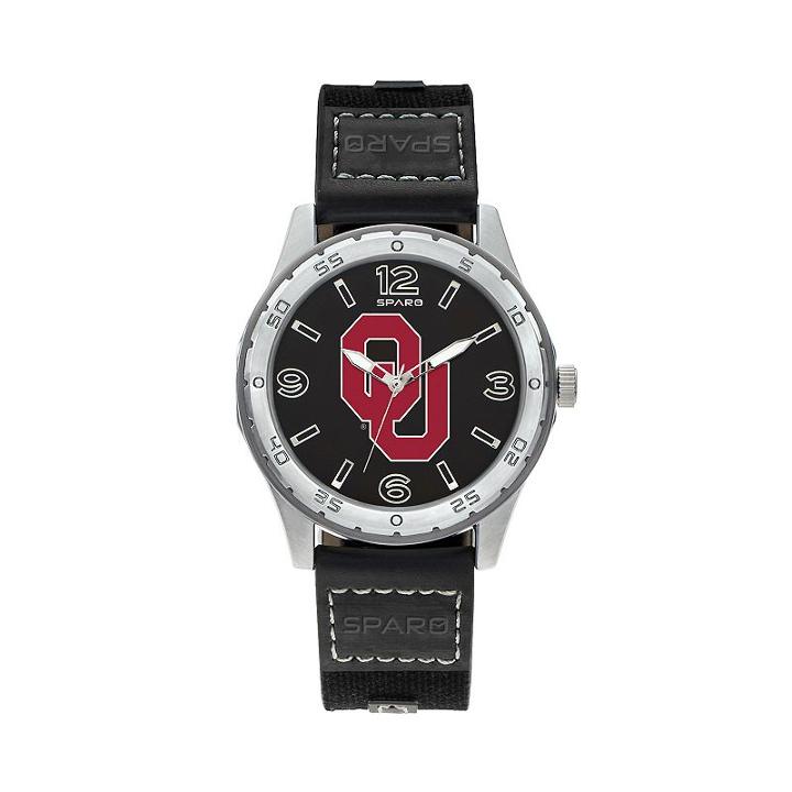 Sparo Men's Player Oklahoma Sooners Watch, Black