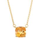 18k Gold Over Silver Citrine Necklace, Women's, Size: 16, Yellow
