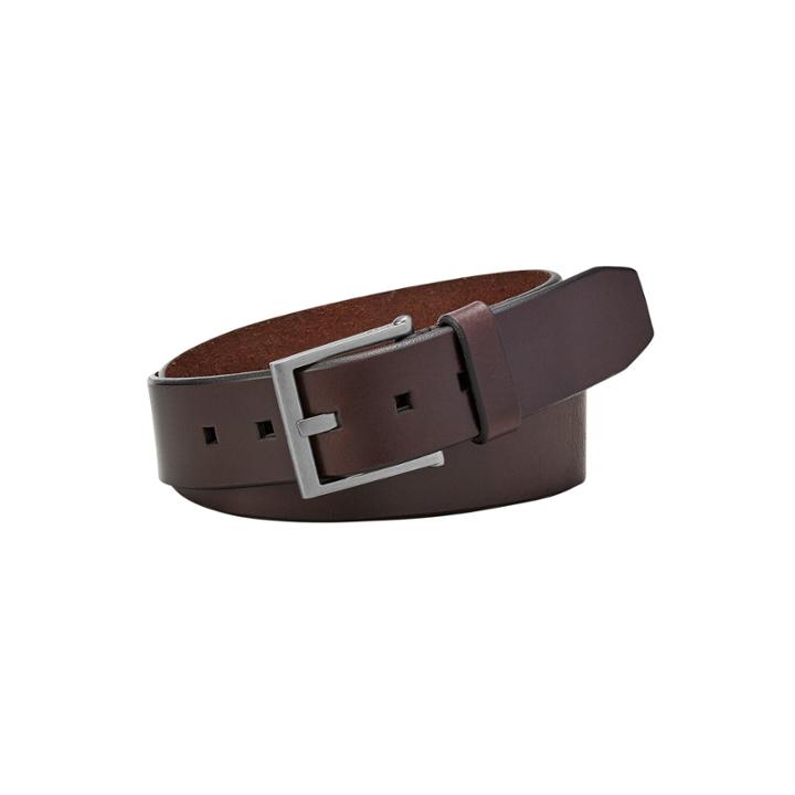 Men's Relic Walton Leather Belt, Size: 32, Dark Beige