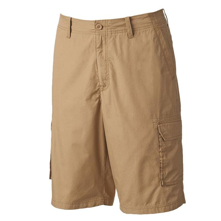 Big & Tall Apt. 9&reg; Modern-fit Solid Poplin Cargo Shorts, Men's, Size: 46, Med Beige