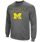 Men's Campus Heritage Michigan Wolverines Gradient Tee, Size: Large, Grey (charcoal)