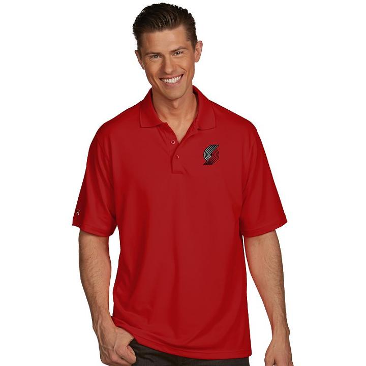 Men's Antigua Portland Trail Blazers Pique Xtra-lite Polo, Size: Xl, White Oth