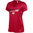 Women's Under Armour Maryland Terrapins Tech Tee, Size: Large, Red