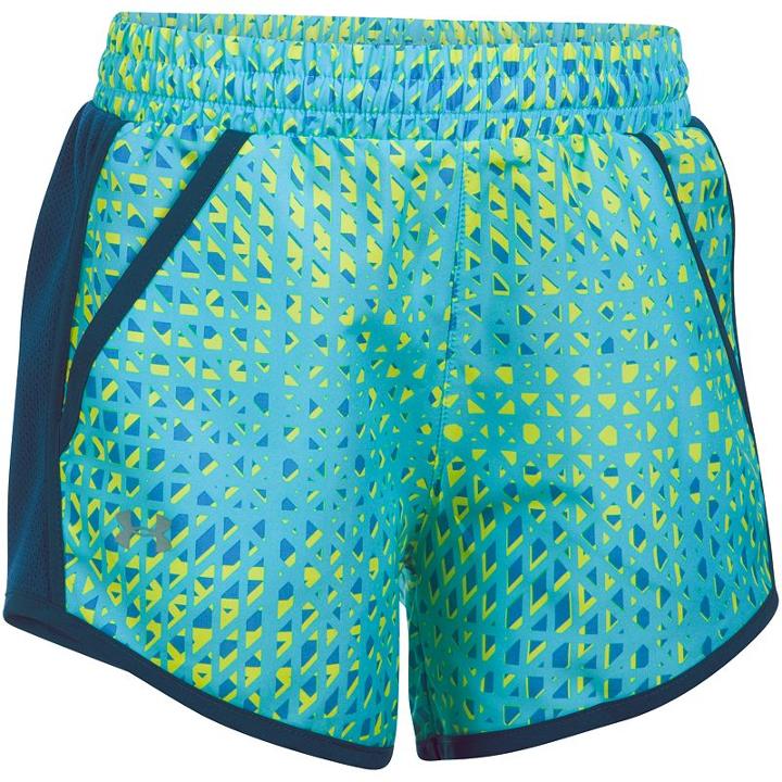 Girls 7-16 Under Armour Blue Fly By Novelty Shorts, Girl's, Size: Small, Turquoise/blue (turq/aqua)