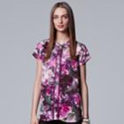Women's Simply Vera Vera Wang Essential Popover Top, Size: Xl, Med Purple